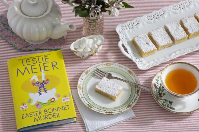 Easter Bonnet Murder and lemon bars